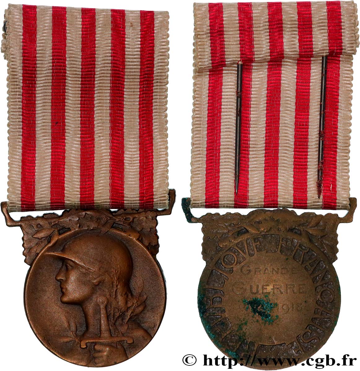 TERCERA REPUBLICA FRANCESA Médaille commémorative de la guerre 1914-1918 MBC