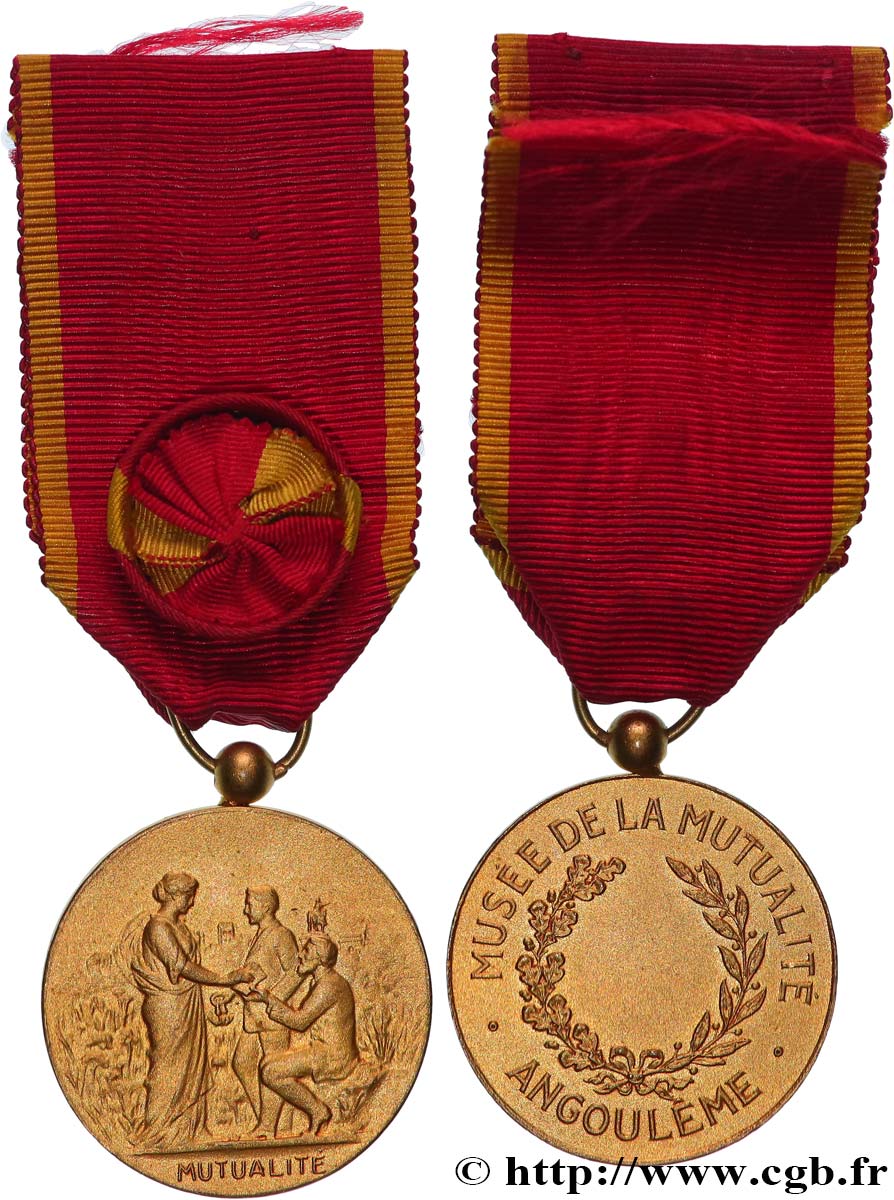 LES ASSURANCES Médaille, Mutualité, Musée de la mutualité fVZ