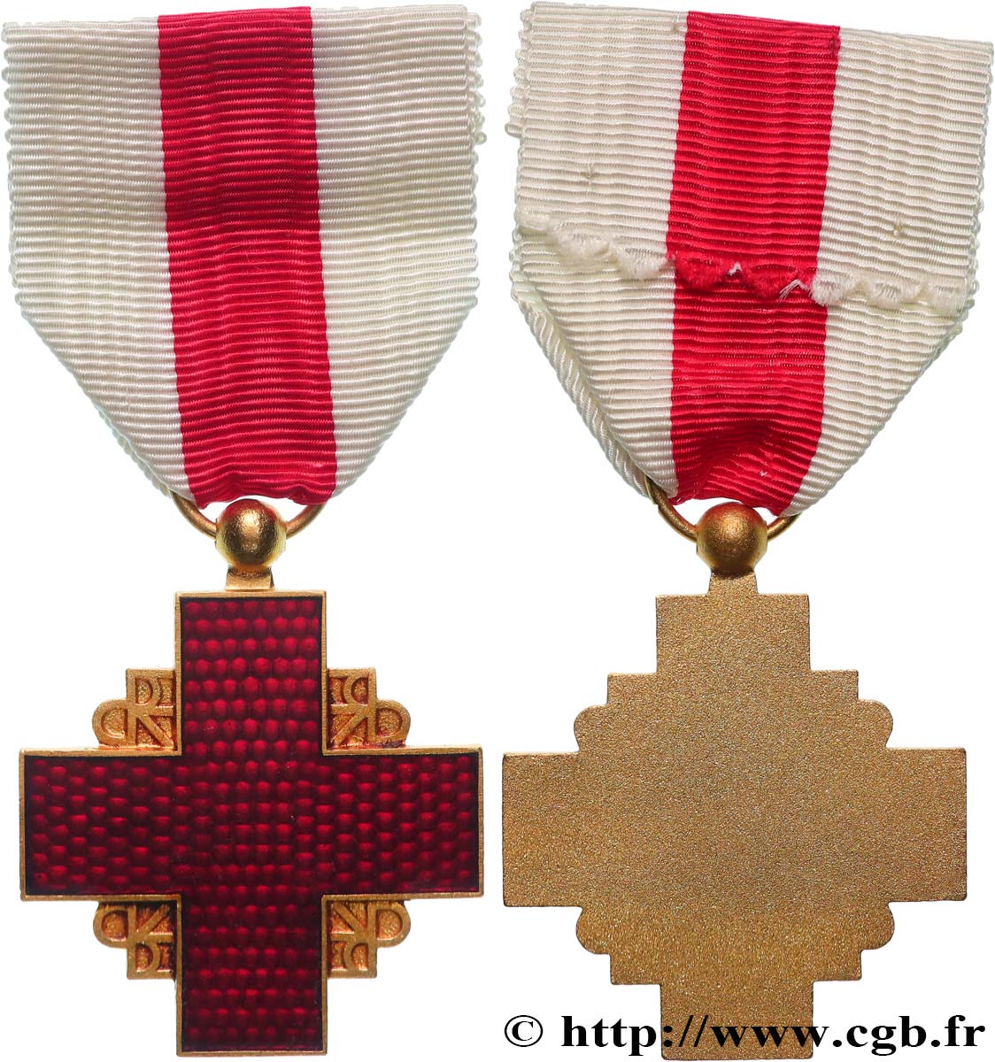 SOCIÉTÉS DE BIENFAISANCE Médaille, Croix Rouge, Classe Or q.SPL