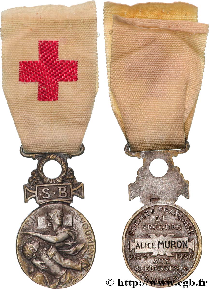 SECONDO IMPERO FRANCESE Médaille, Société française de secours aux blessés militaires BB