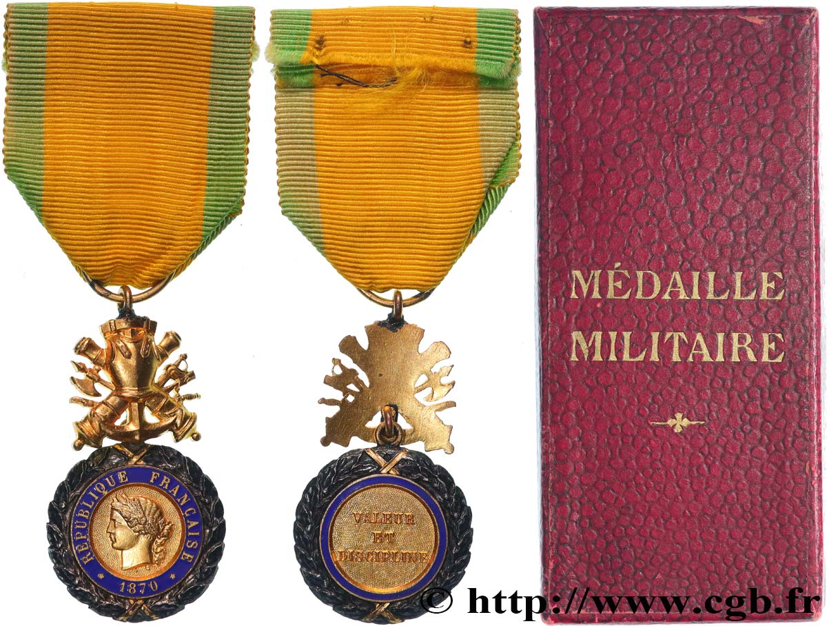 TERCERA REPUBLICA FRANCESA Médaille militaire, sous-officier EBC