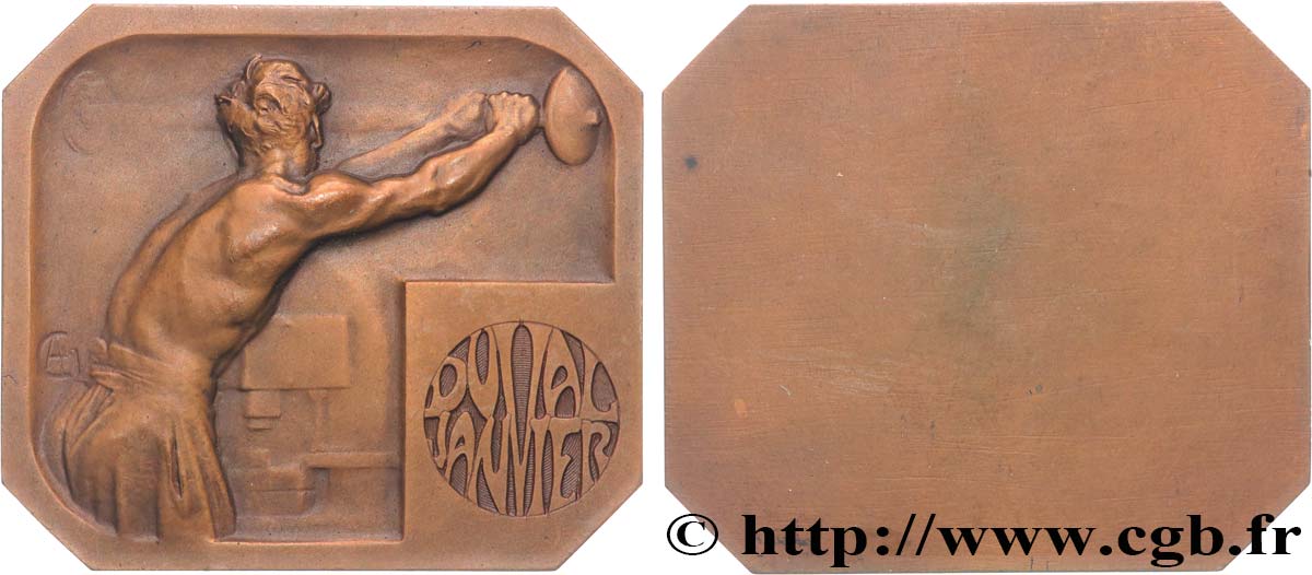 ART, PAINTING AND SCULPTURE Plaquette, Duval et Janvier q.SPL