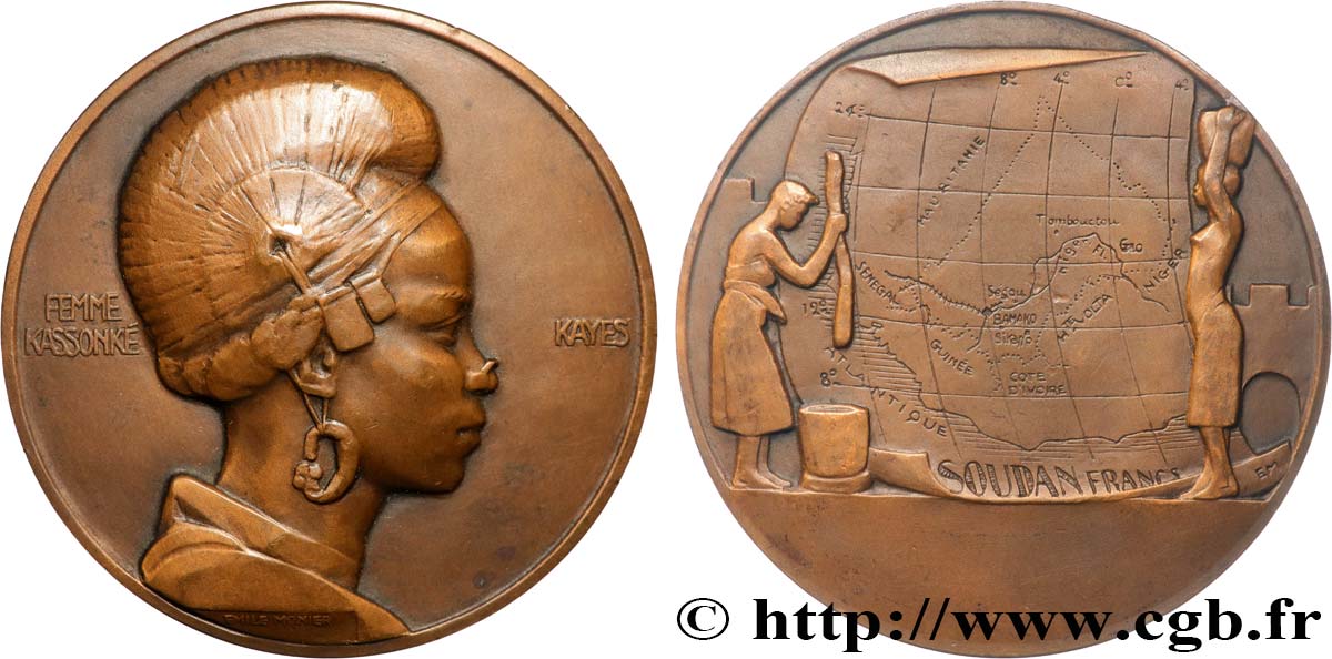 TROISIÈME RÉPUBLIQUE Médaille, Femme Kassonké TTB