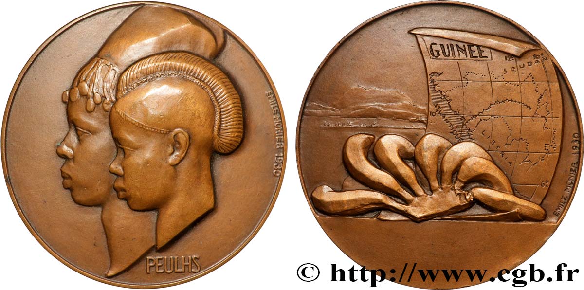 III REPUBLIC Médaille, Couple Peulhs XF/AU