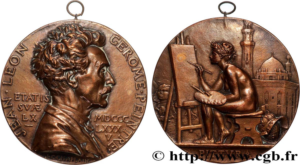 TROISIÈME RÉPUBLIQUE Médaille, Jean-Léon Gérôme TTB