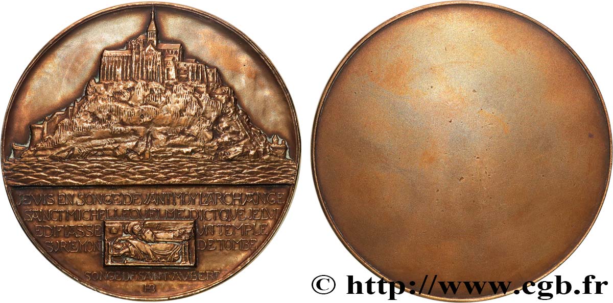 MÉDAILLES RELIGIEUSES Médaille, Mont Saint Michel XF