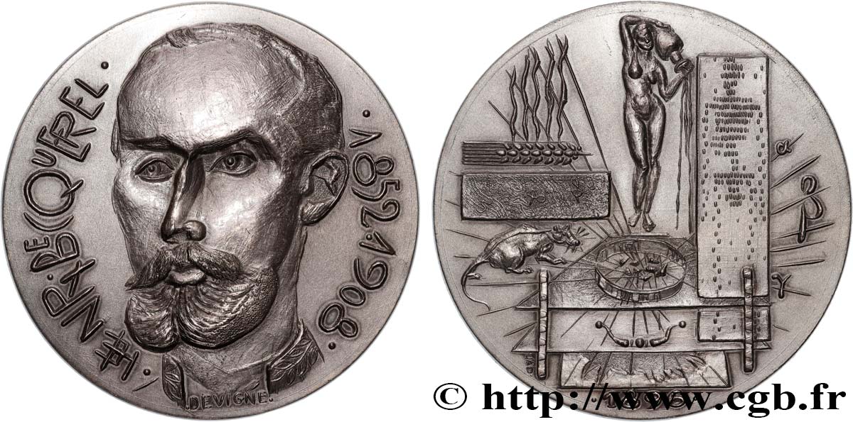 SCIENCE & SCIENTIFIC Médaille, Henri Becquerel, n°56 AU/AU