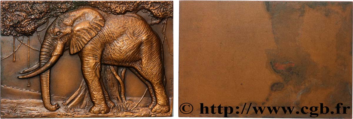 ANIMAUX Plaquette animalière - Éléphant TTB+