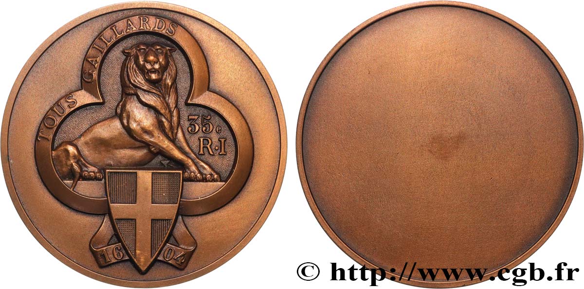 V REPUBLIC Médaille, 35e régiment d’Infanterie AU