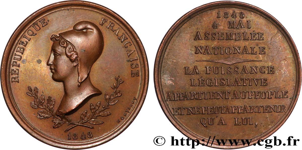 DEUXIÈME RÉPUBLIQUE Médaille, Assemblée nationale TTB+