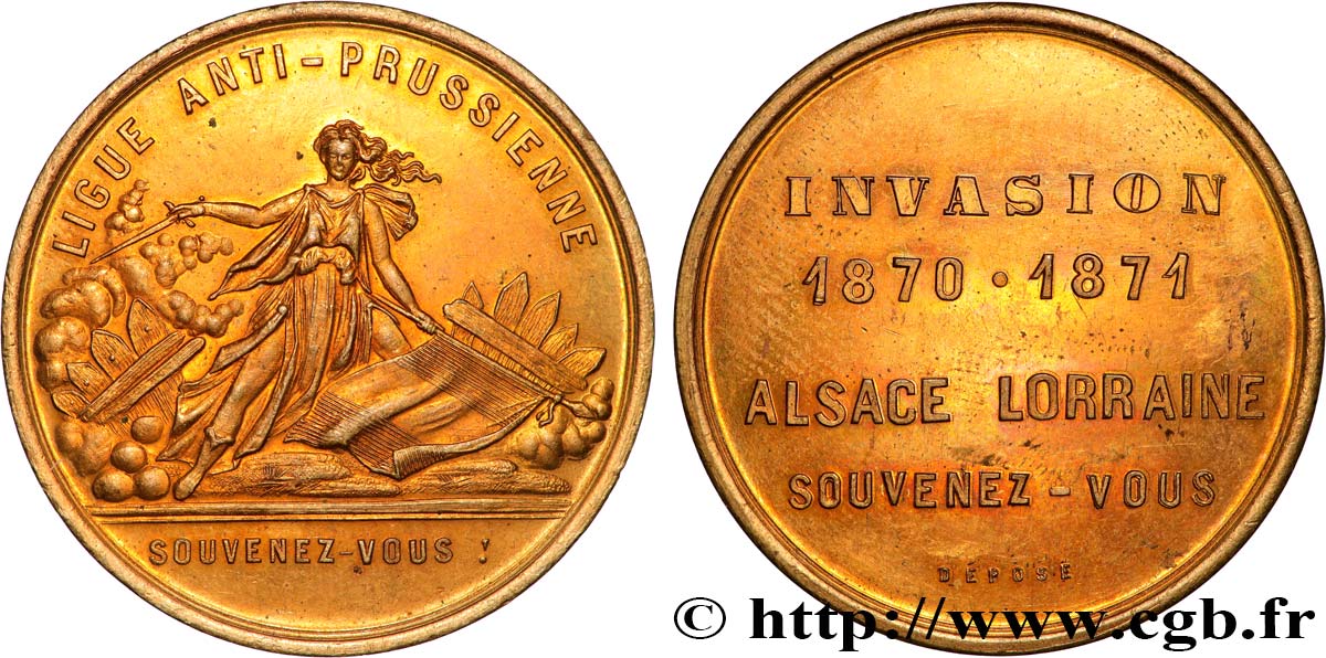 GUERRE DE 1870-1871 Médaille, Invasion prussienne AU