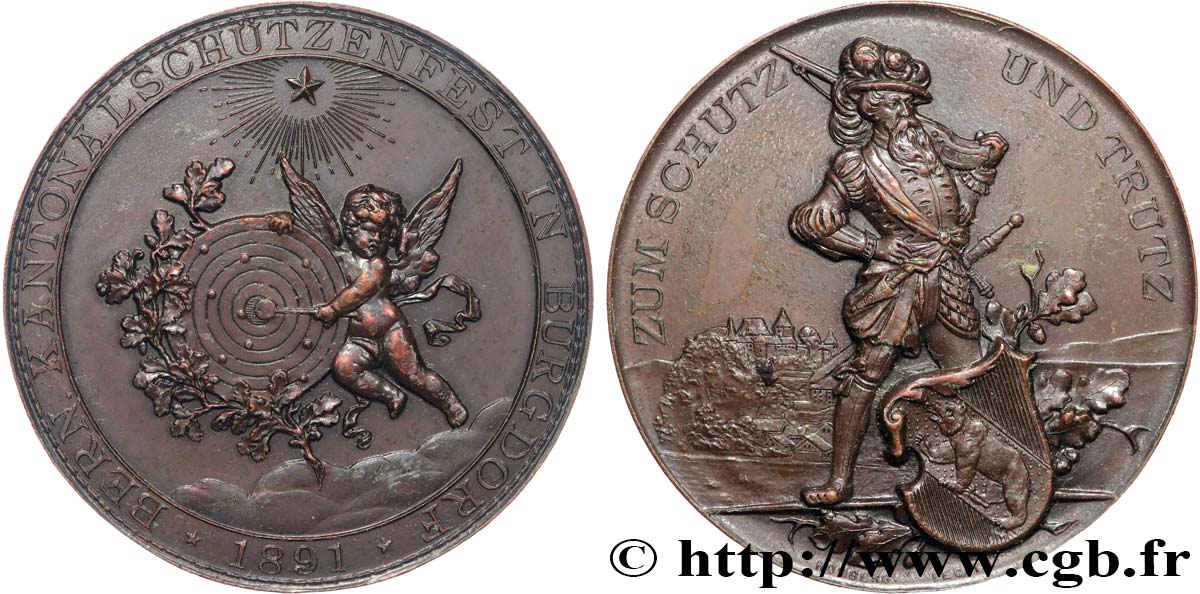 SVIZZERA  Médaille, Festival de tir de Burgdorf q.SPL