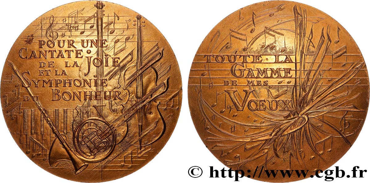 V REPUBLIC Médaille de vœux, Pour une cantate de la joie AU