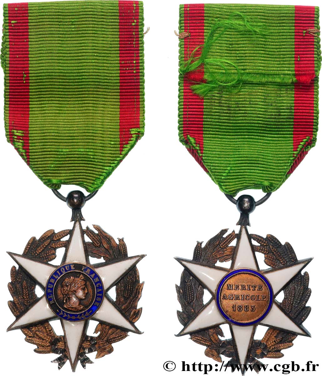 CINQUIÈME RÉPUBLIQUE Médaille, Mérite agricole TTB