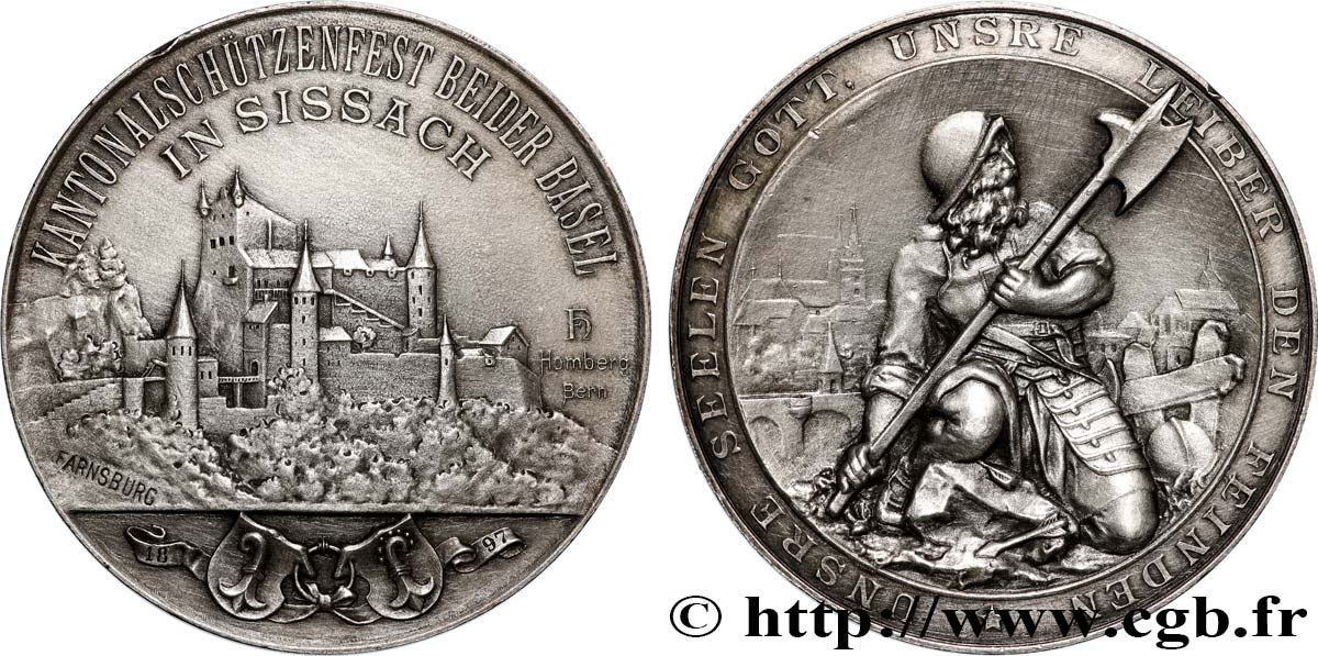 SVIZZERA  Médaille, Fête cantonale du tir de Bâle SPL