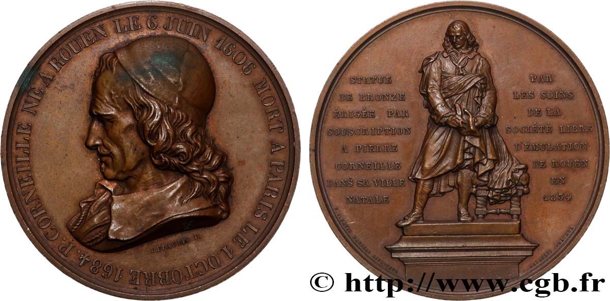 LOUIS-PHILIPPE Ier Médaille, Pierre Corneille TTB