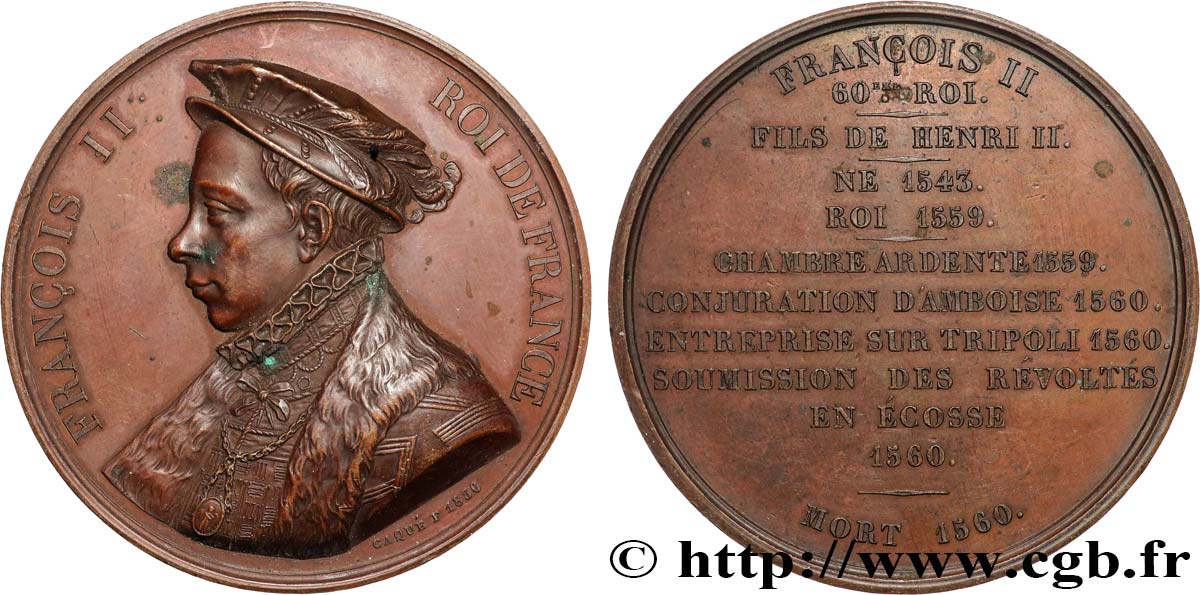 LOUIS-PHILIPPE Ier Médaille, Roi François II TTB+