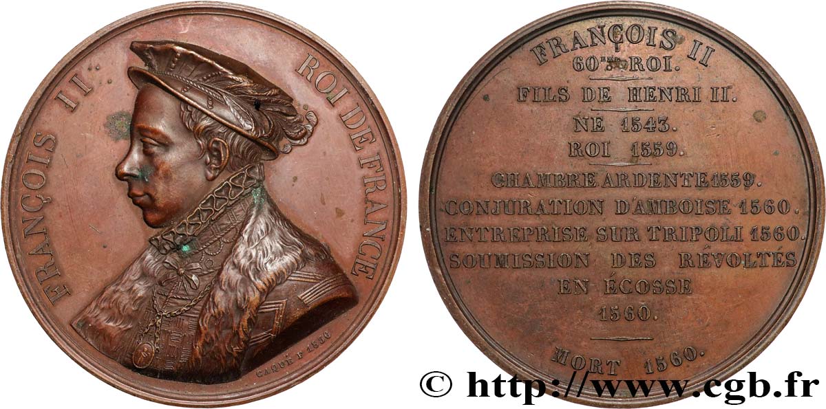 LUIGI FILIPPO I Médaille, Roi François II q.SPL