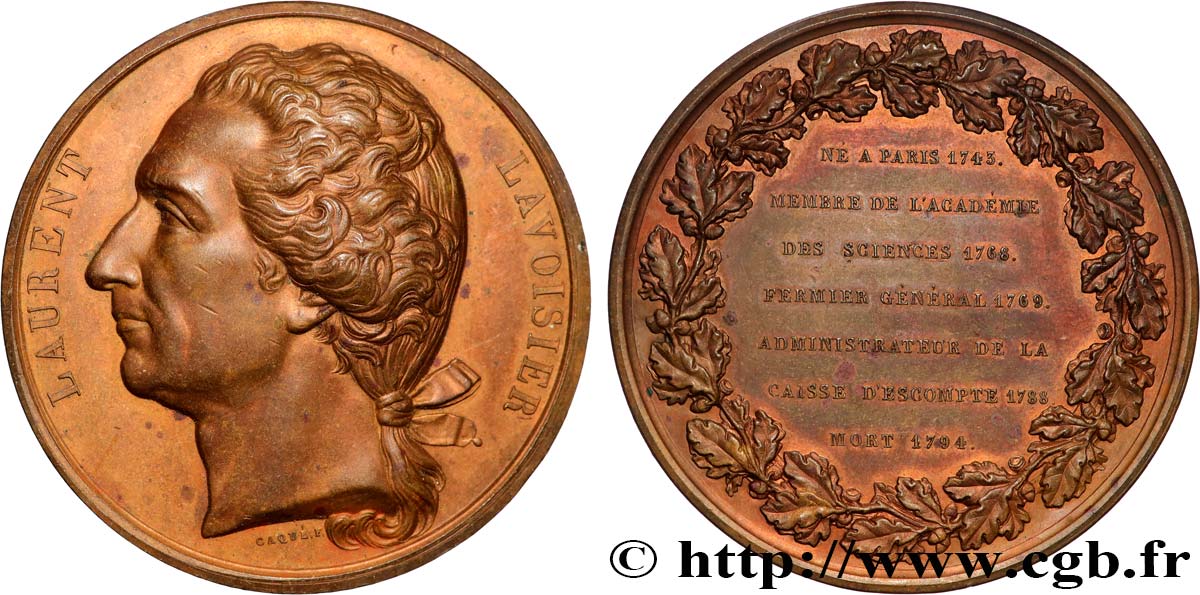 SCIENCE & SCIENTIFIC Médaille, Antoine Lavoisier XF