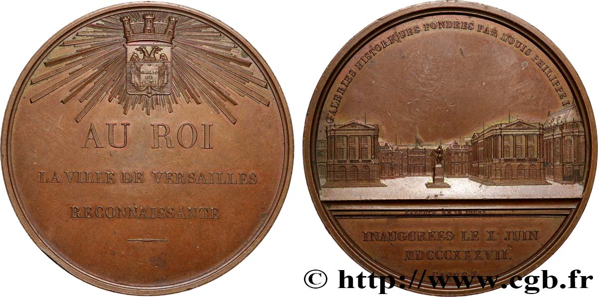 LOUIS-PHILIPPE Ier Médaille de Versailles, Galeries Historiques TTB