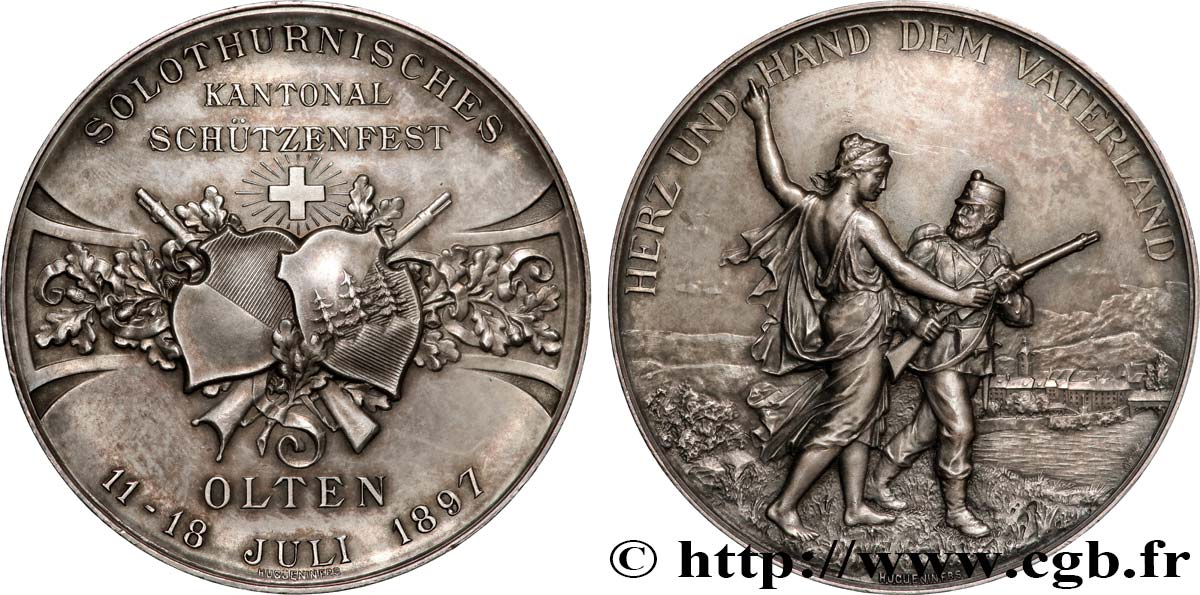 SUISSE - CONFÉDÉRATION HELVÉTIQUE - CANTON DE SOLEURE Médaille, Fête cantonale soleuroise TTB+