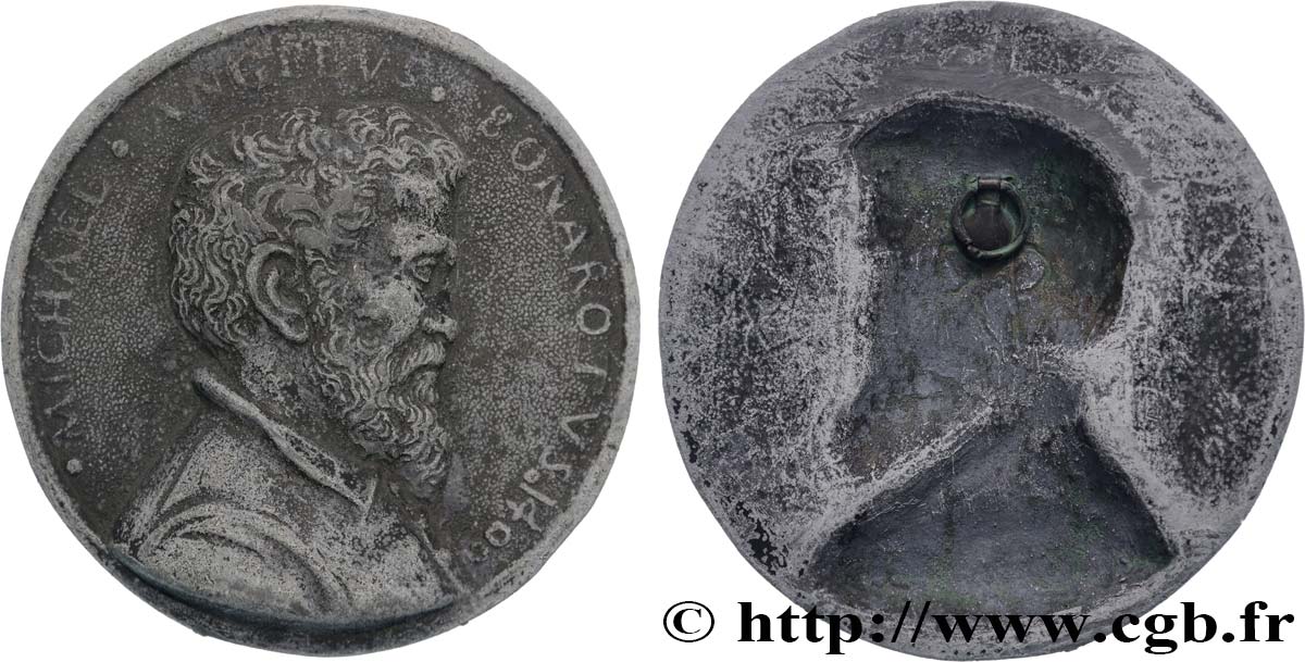 ARTISTS : MUSICIANS, PAINTERS, SCULPTORS Médaille, Michel-Ange Buonarroti VF