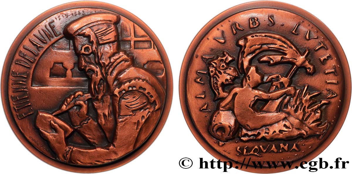 ARTISTES : GRAVEURS, PEINTRES, SCULPTEURS Médaille, Étienne Delaune, n°3 EBC