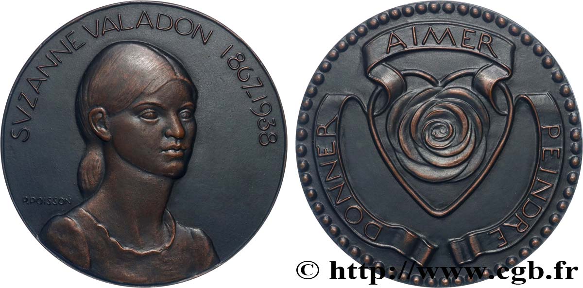 ARTISTS : ENGRAVORS, PAINTERS, SCULPTORS Médaille, Suzanne Valadon AU