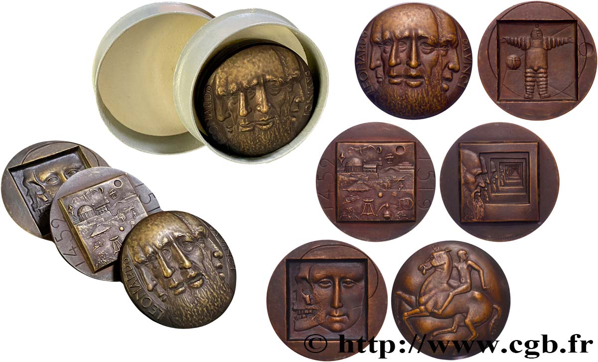SCIENCES & SCIENTIFIQUES Médaille, Léonard de Vinci, n°357 SUP