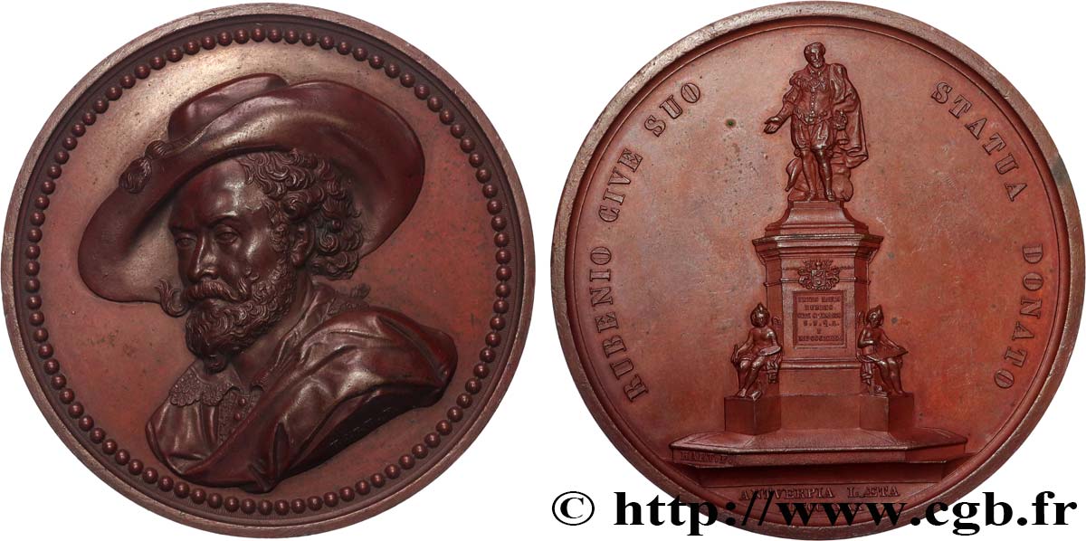 BELGIQUE - ROYAUME DE BELGIQUE - LÉOPOLD Ier Médaille, Souvenir des fêtes bisséculaires célébrées en l’honneur de Pierre-Paul Rubens SPL