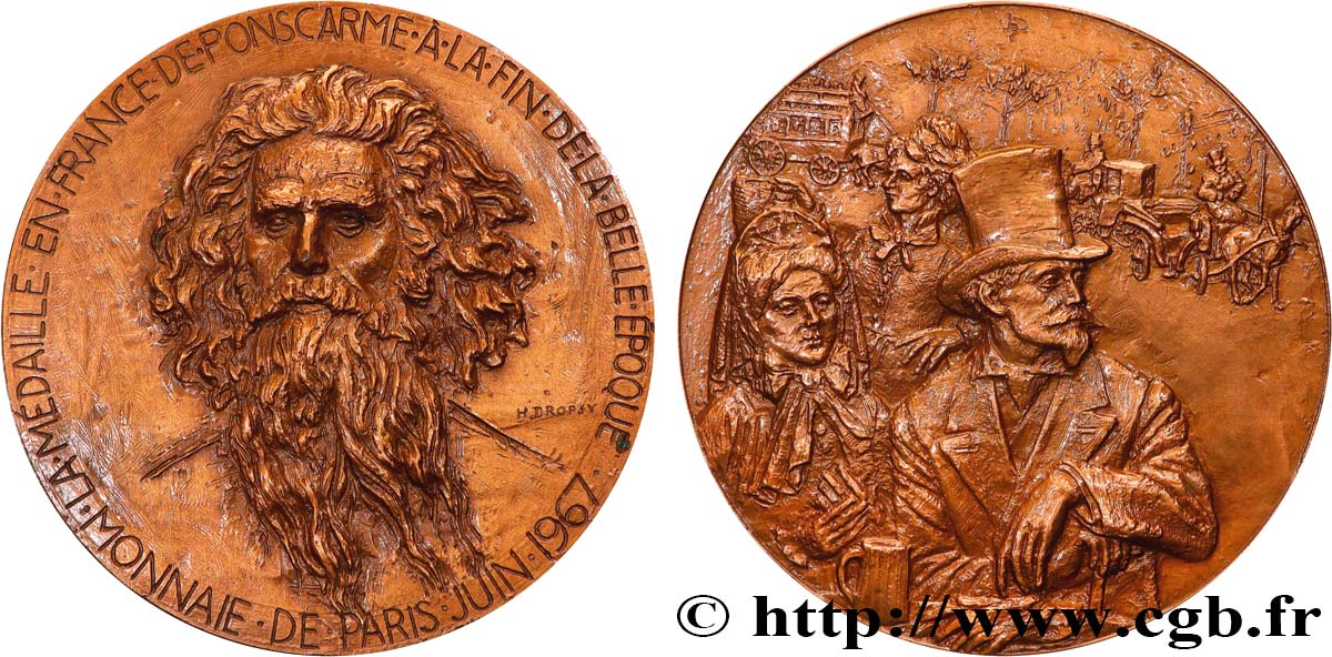 CINQUIÈME RÉPUBLIQUE Médaille, La médaille en France de Ponscarme à la fin de la Belle Époque, n°101 SUP
