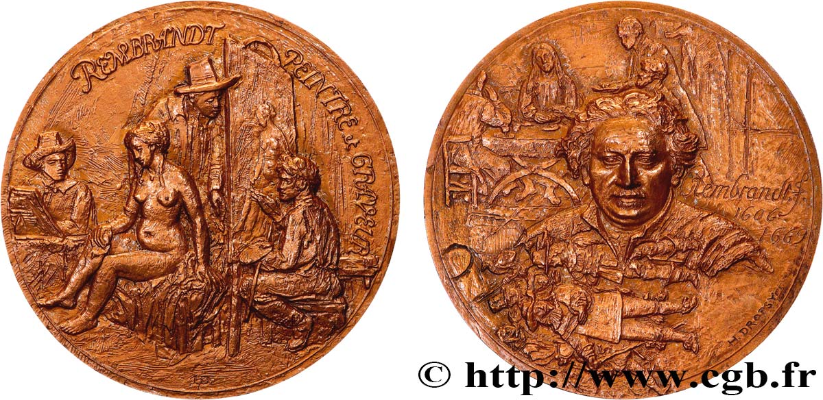 ARTISTES : MUSICIENS, PEINTRES, SCULPTEURS Médaille, Rembrandt SUP