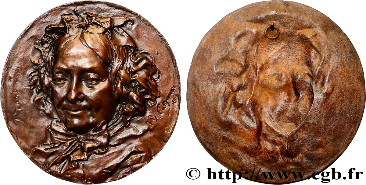 SECONDO IMPERO FRANCESE Plaque, Dame par Jean-baptiste Carpeaux SPL