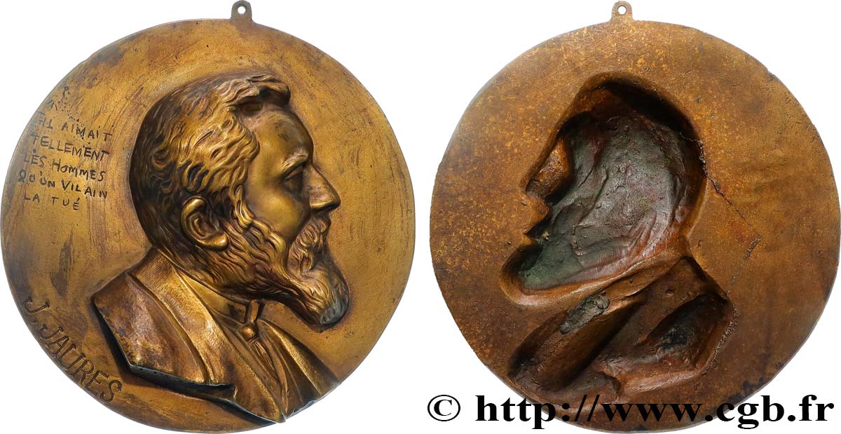 TROISIÈME RÉPUBLIQUE Fonte, Jean Jaurès par Dessain TTB