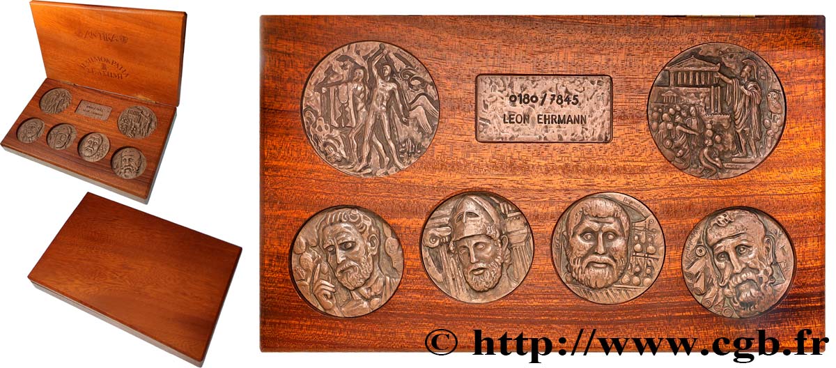 GRÈCE Coffret de 6 médailles, Les philosophes grecs SUP