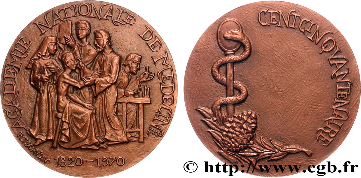 CINQUIÈME RÉPUBLIQUE Médaille, Académie nationale de médecine SUP