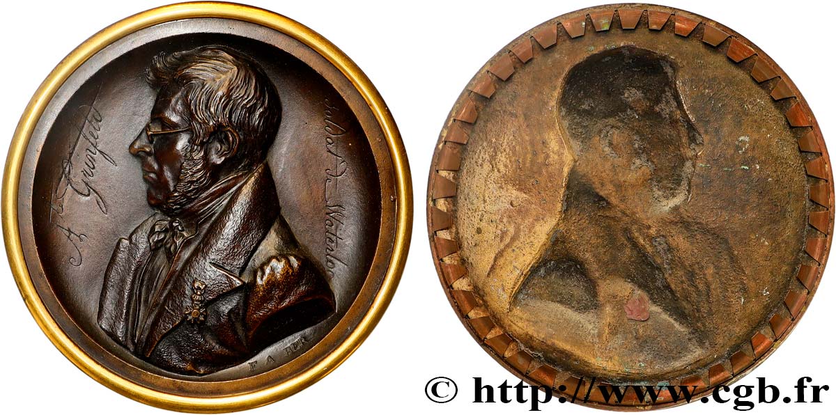 LOUIS-PHILIPPE Ier Plaque, Auguste Grinfeld, soldat de Waterloo SUP