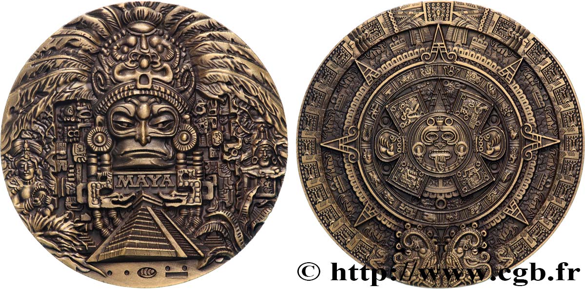 MONUMENTS ET HISTOIRE Médaille, Calendrier Maya SUP