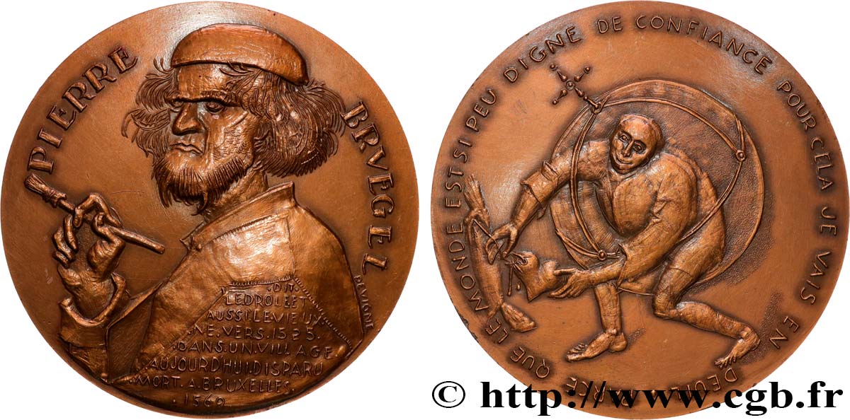 ARTISTS : MUSICIANS, PAINTERS, SCULPTORS Médaille, Pierre Brueghel dit l’ancien AU