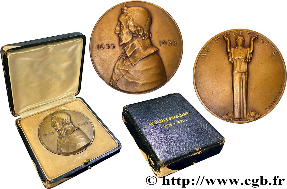 III REPUBLIC Médaille, Richelieu, A l’immortalité AU