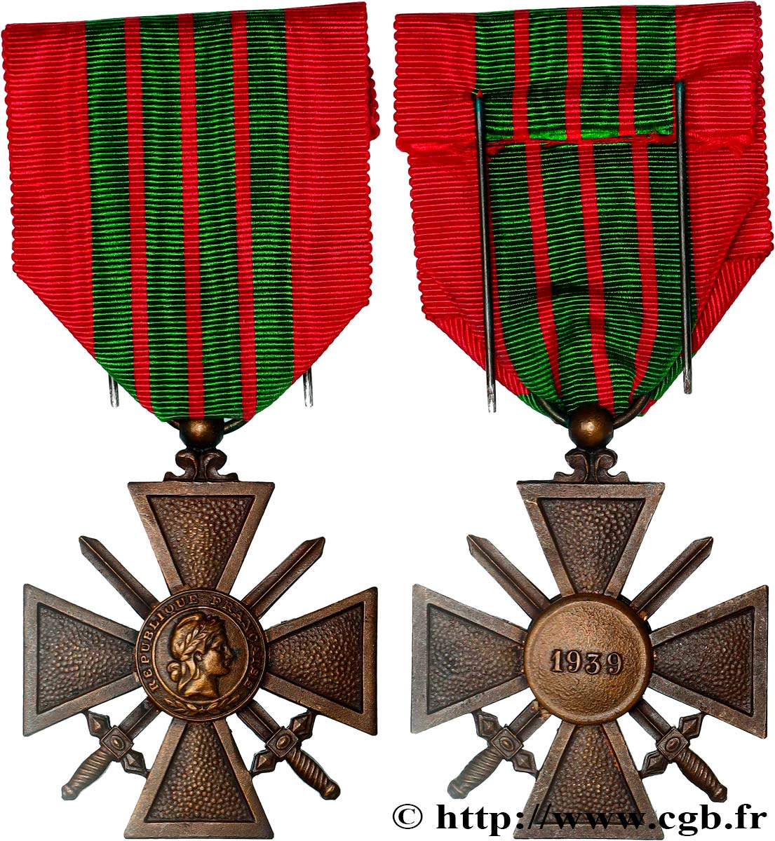 FRENCH STATE Croix de guerre, 1939-1945 AU