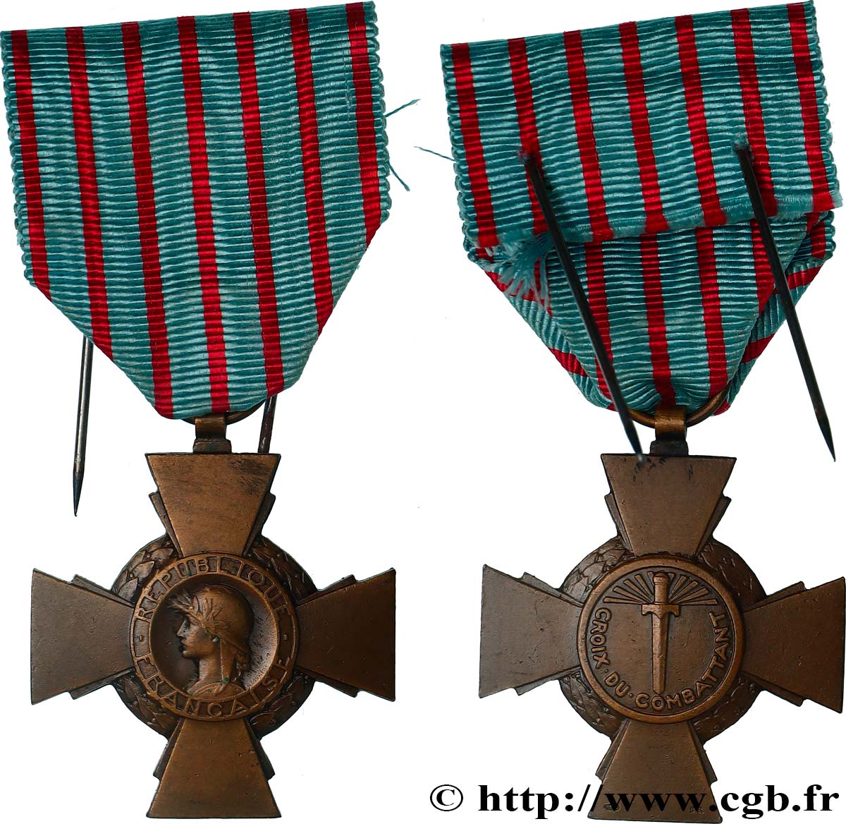 TROISIÈME RÉPUBLIQUE Croix du combattant TTB