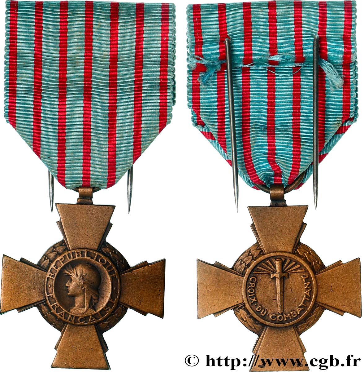 TROISIÈME RÉPUBLIQUE Croix du combattant TTB