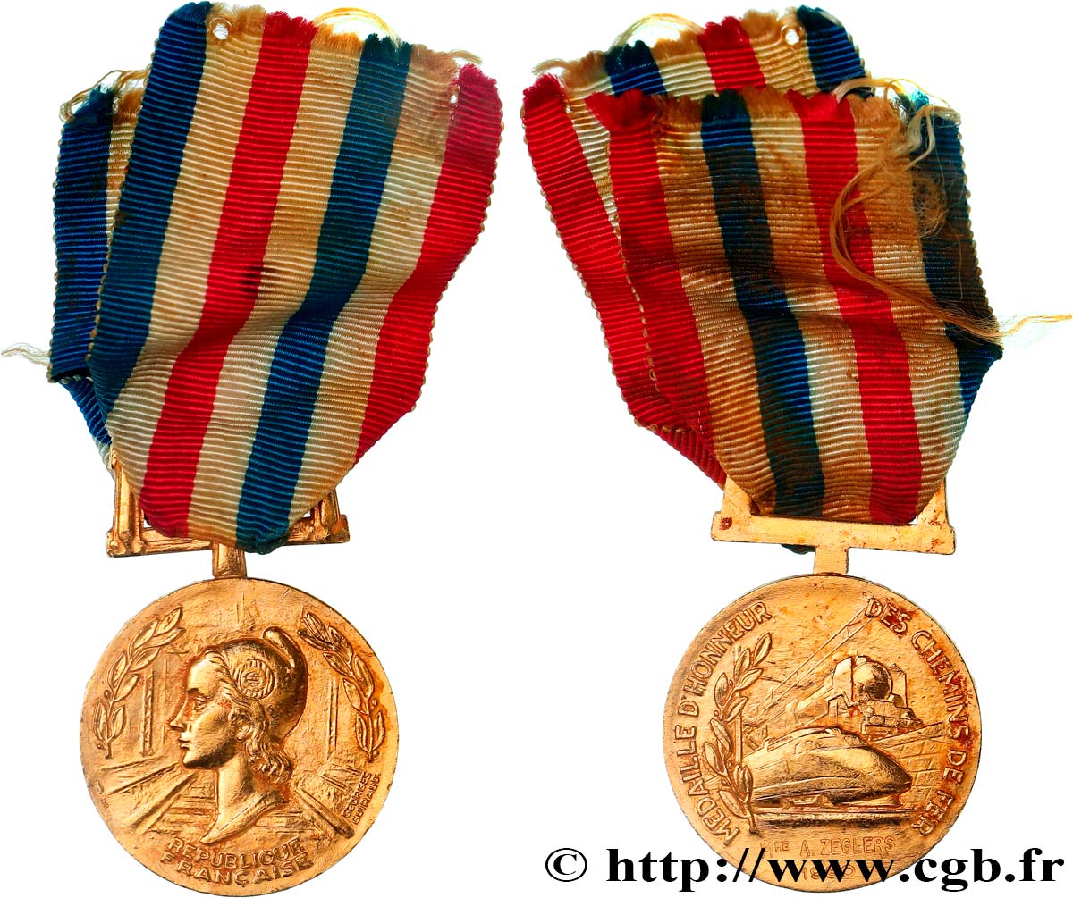 V REPUBLIC Médaille d’honneur des Chemins de Fer XF