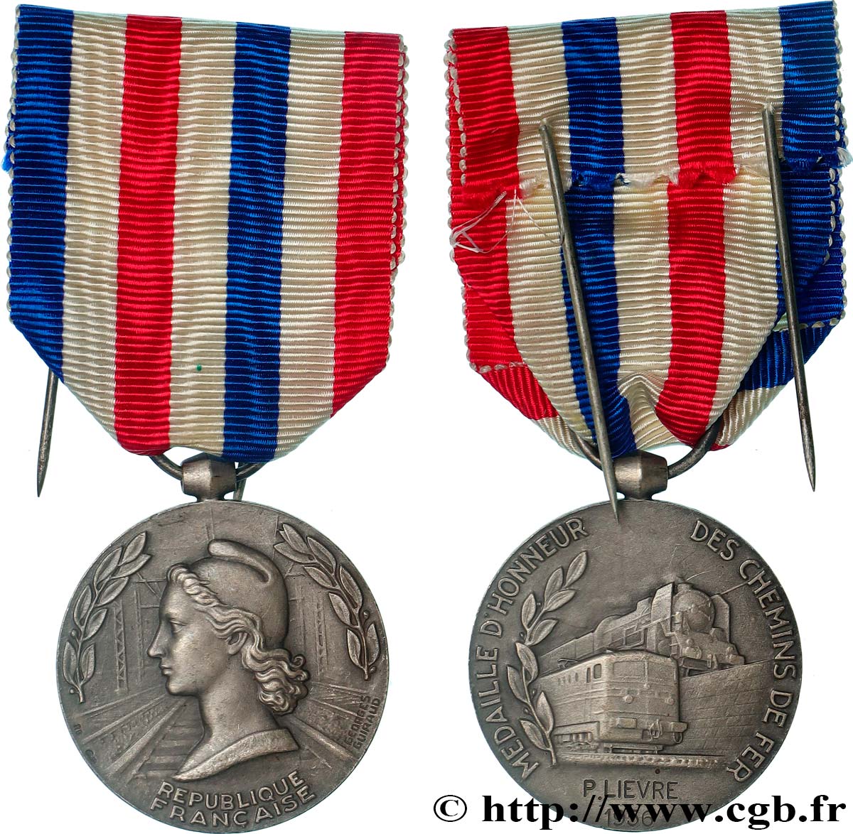 CUARTA REPUBLICA FRANCESA Médaille d’honneur des Chemins de Fer MBC+