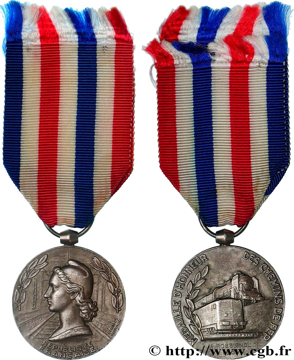 CINQUIÈME RÉPUBLIQUE Médaille d’honneur des Chemins de Fer TTB