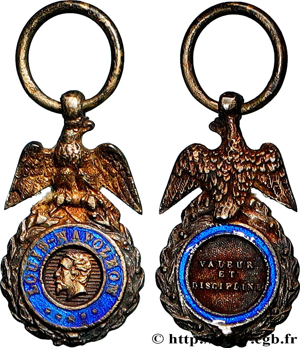 SECOND EMPIRE Médaille militaire, sous-officiers, miniature TTB+