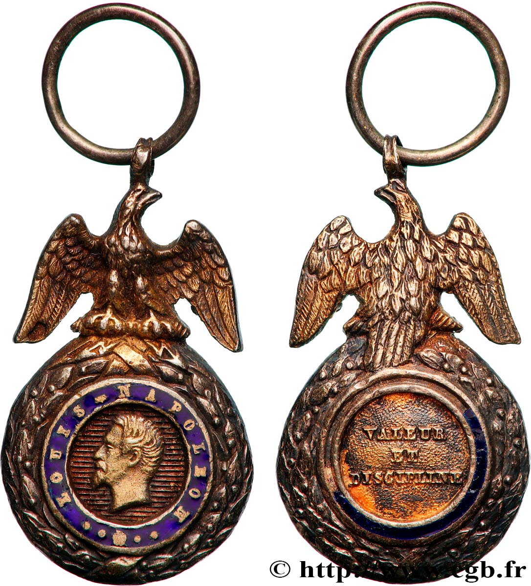 SECOND EMPIRE Médaille militaire, sous-officiers, miniature MBC