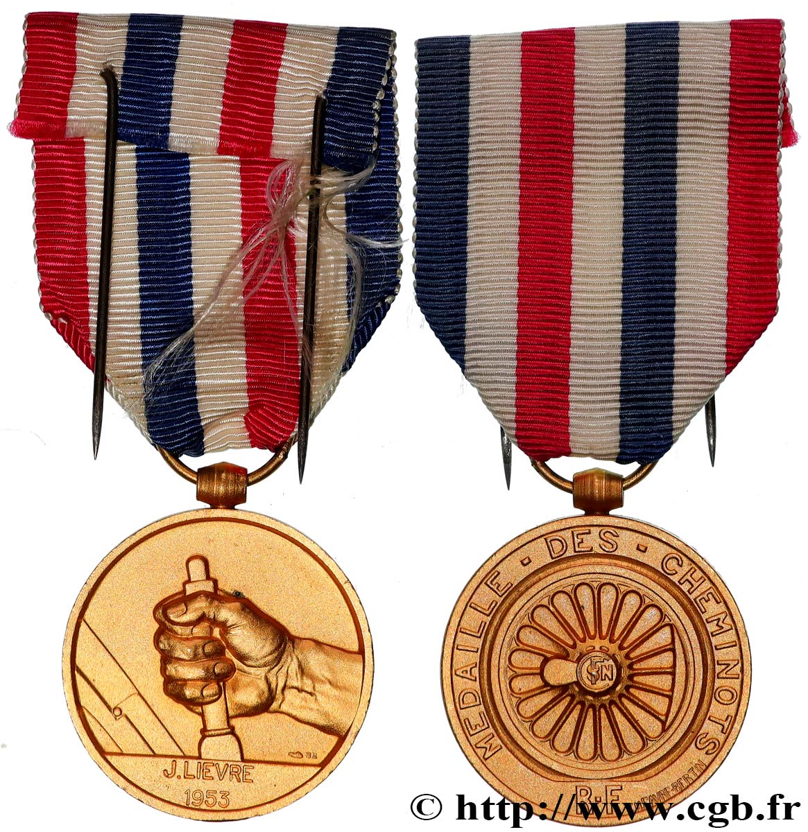 QUARTA REPUBBLICA FRANCESE Médaille des cheminots SPL