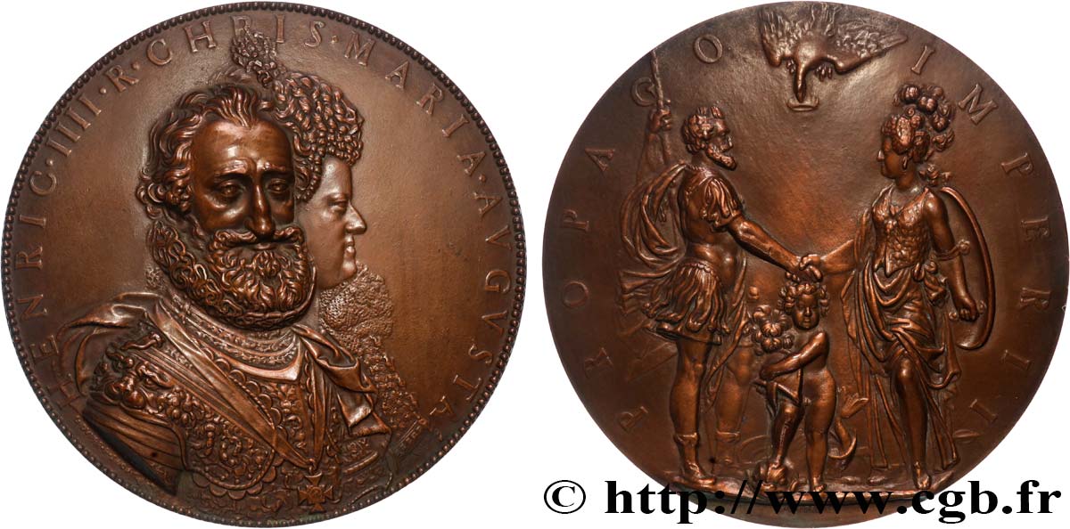 HENRY IV Médaille, Second anniversaire du dauphin, refrappe AU